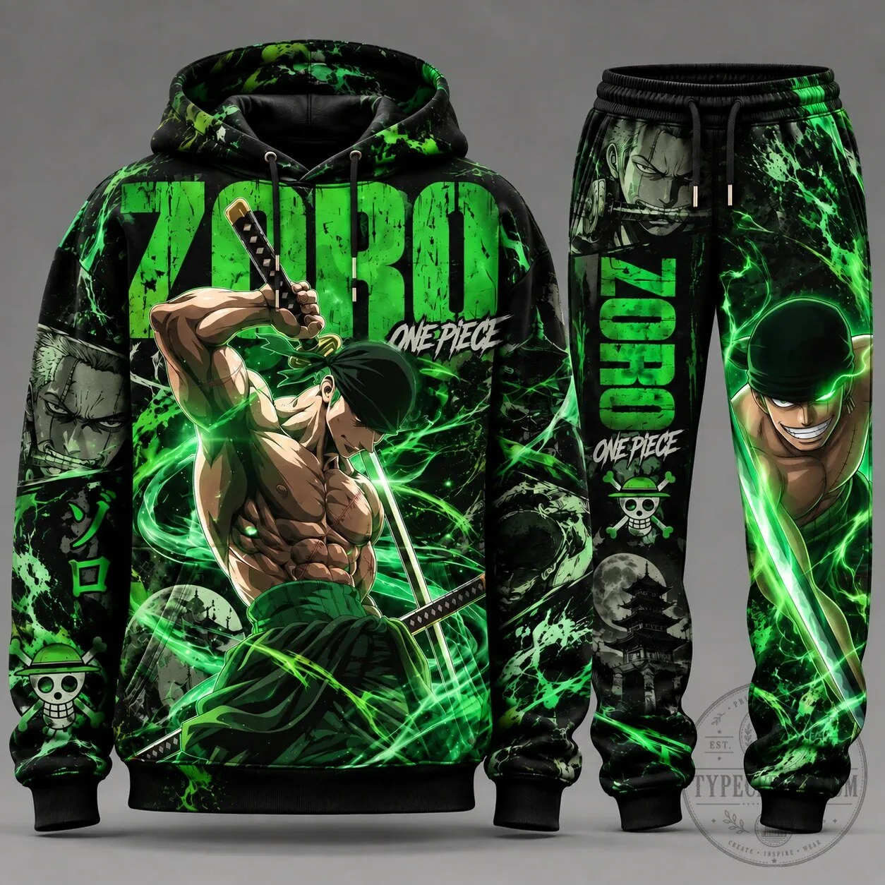One Piece Monkey D. Luffy Gear Five Anime Hoodie and Sweatpants Set 15 One Piece Monkey D. Luffy Gear Five Anime Hoodie and Sweatpants Set