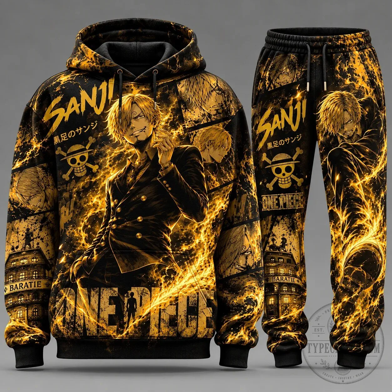 One Piece Monkey D. Luffy Gear Five Anime Hoodie and Sweatpants Set 16 One Piece Monkey D. Luffy Gear Five Anime Hoodie and Sweatpants Set