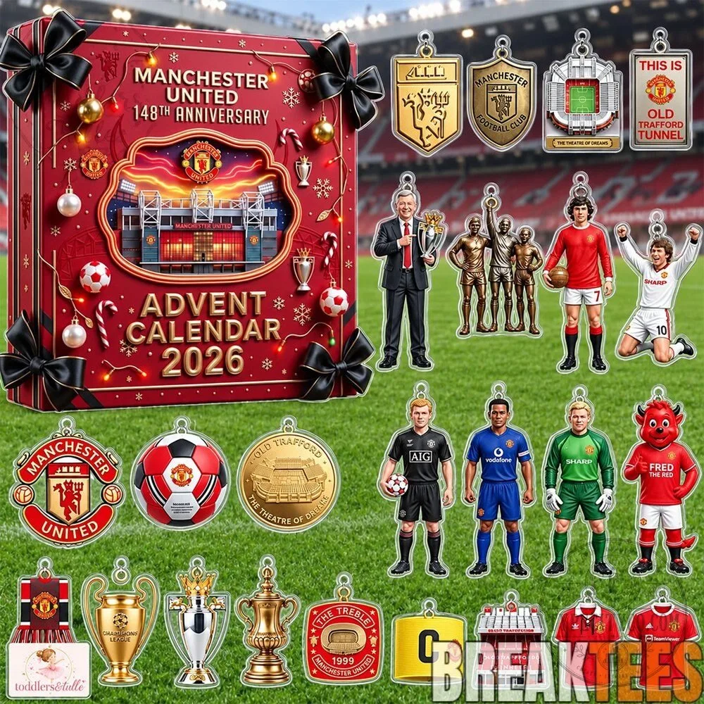 Manchester United Football Club 2026 Advent Calendar with Ornaments