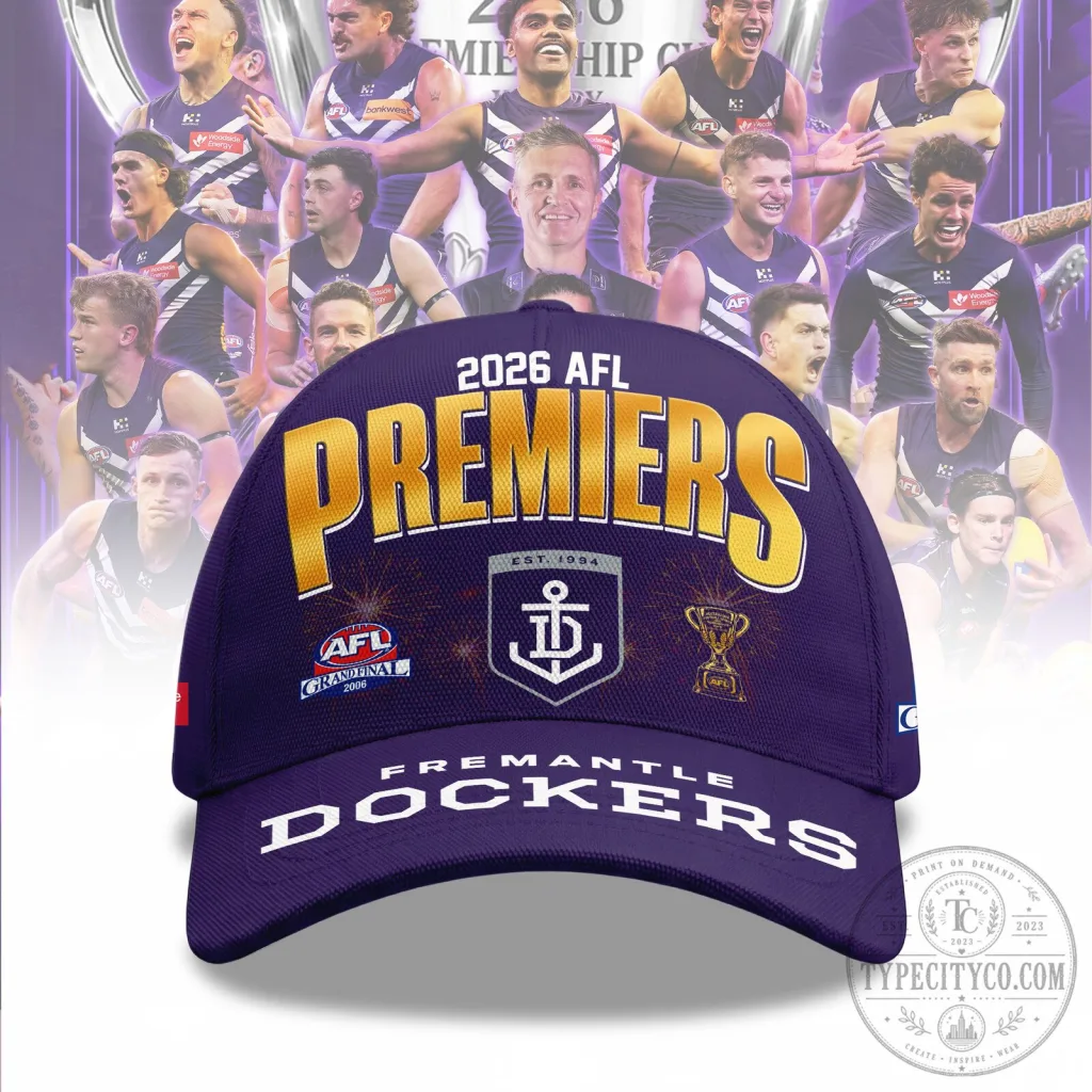 Fremantle Dockers 2026 AFL Premiers Baseball Cap Hat Fremantle Dockers 2026 AFL Premiers Baseball Cap Hat