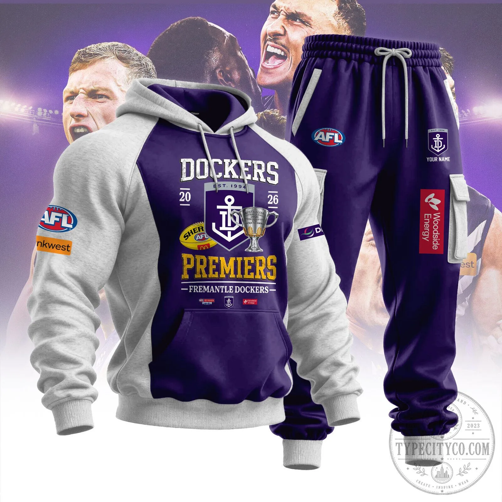 Fremantle Dockers Premiers Australian Football League Hoodie and Pants Set