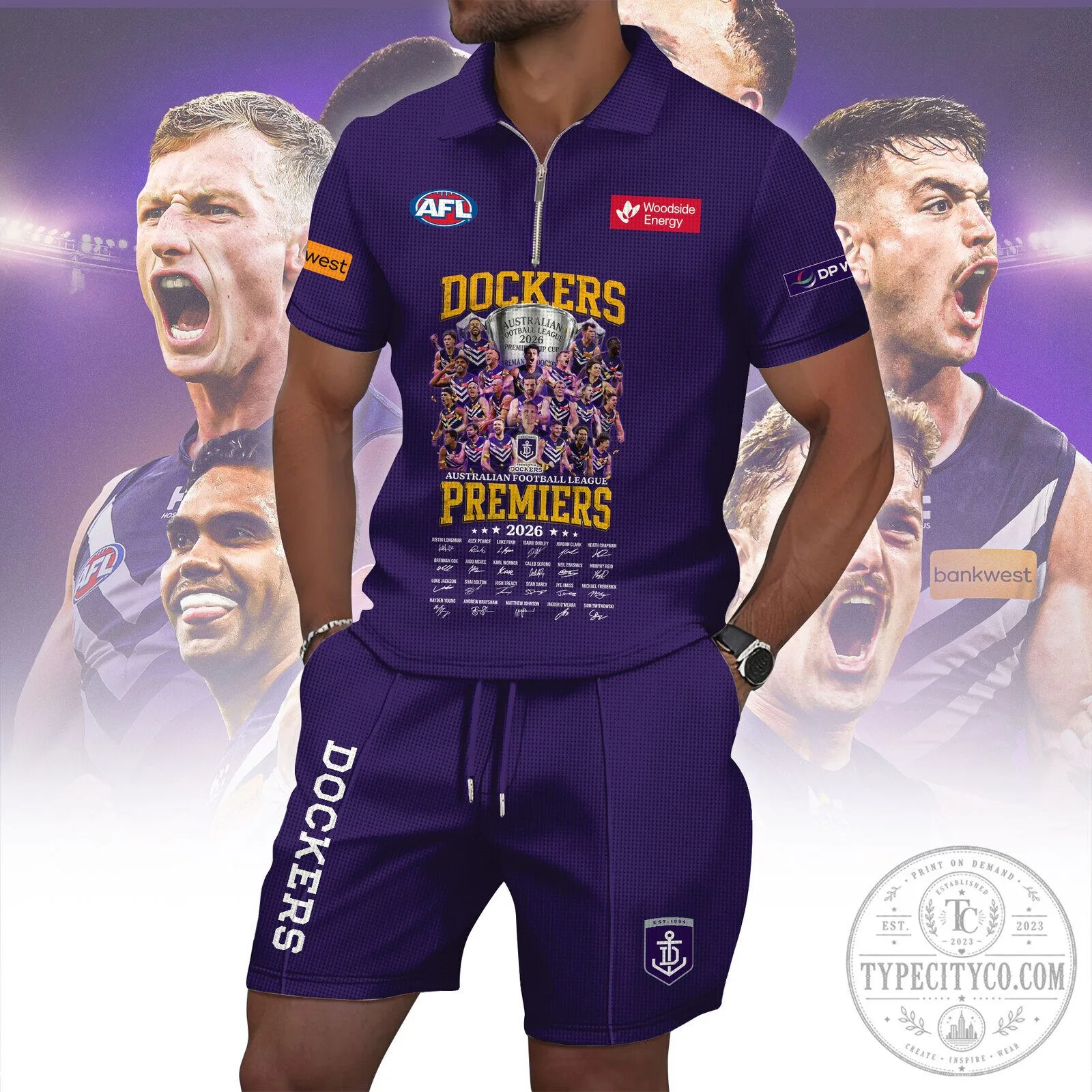 2026 Premiers Polo Shirt - Fremantle Dockers Australian Football League Merchandise