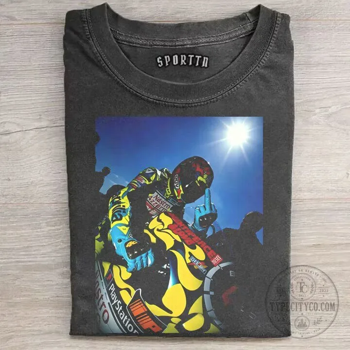 T-Shirt Featuring Motorcycle Racing Legend Valentino Rossi #46, The Doctor
