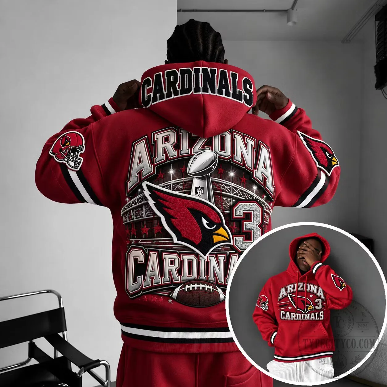 Arizona Cardinals Super Bowl Champions Football Team Red Hoodie