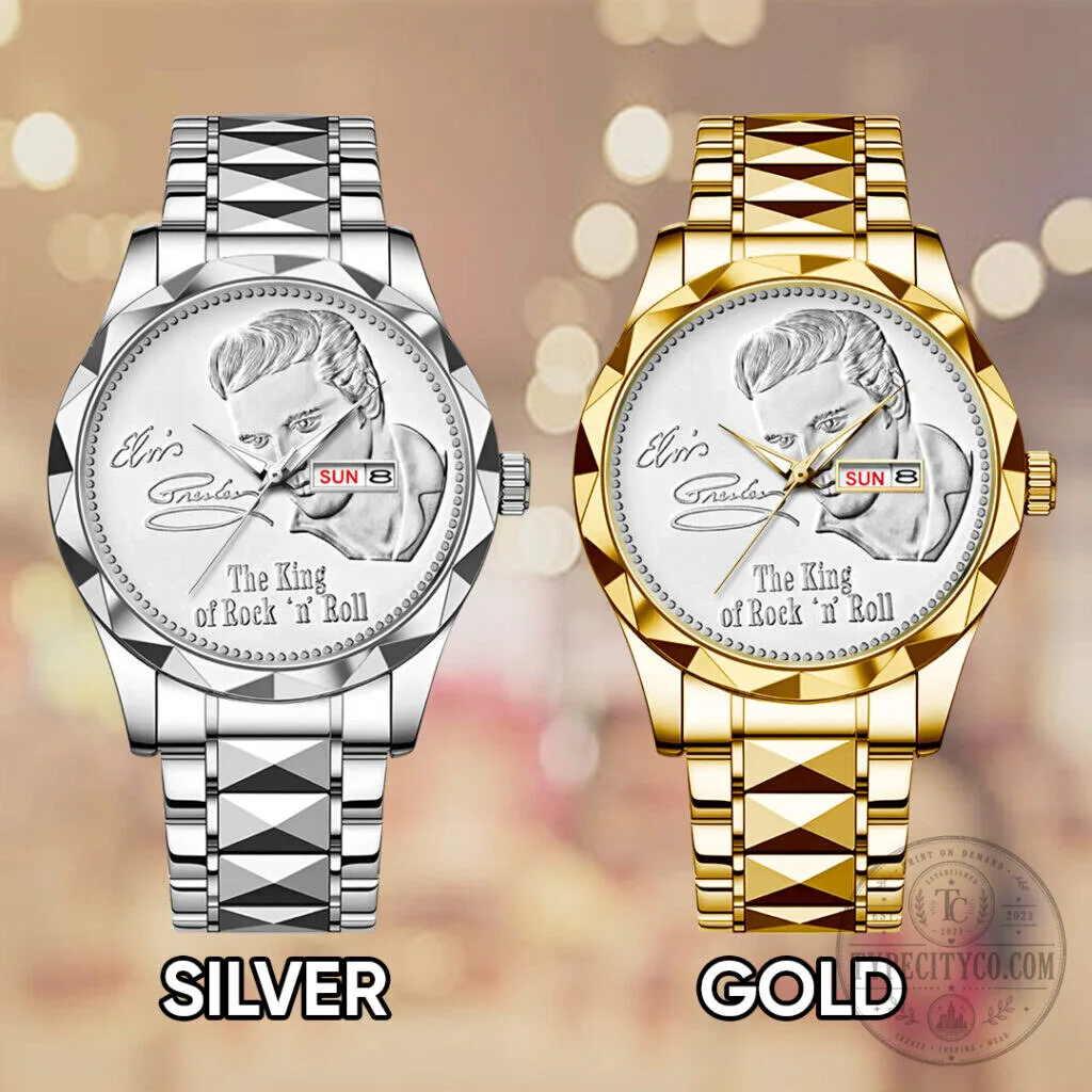 Rock and Roll's King Elvis Presley Stainless Steel Timepiece 10 Rock and Roll
