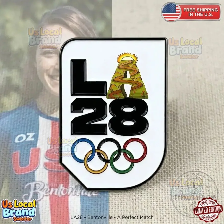 Los Angeles 2028 Olympics Bentonville Mountain Bike Course Enamel Pin 2 Los Angeles 2028 Olympics Bentonville Mountain Bike Course Enamel Pin