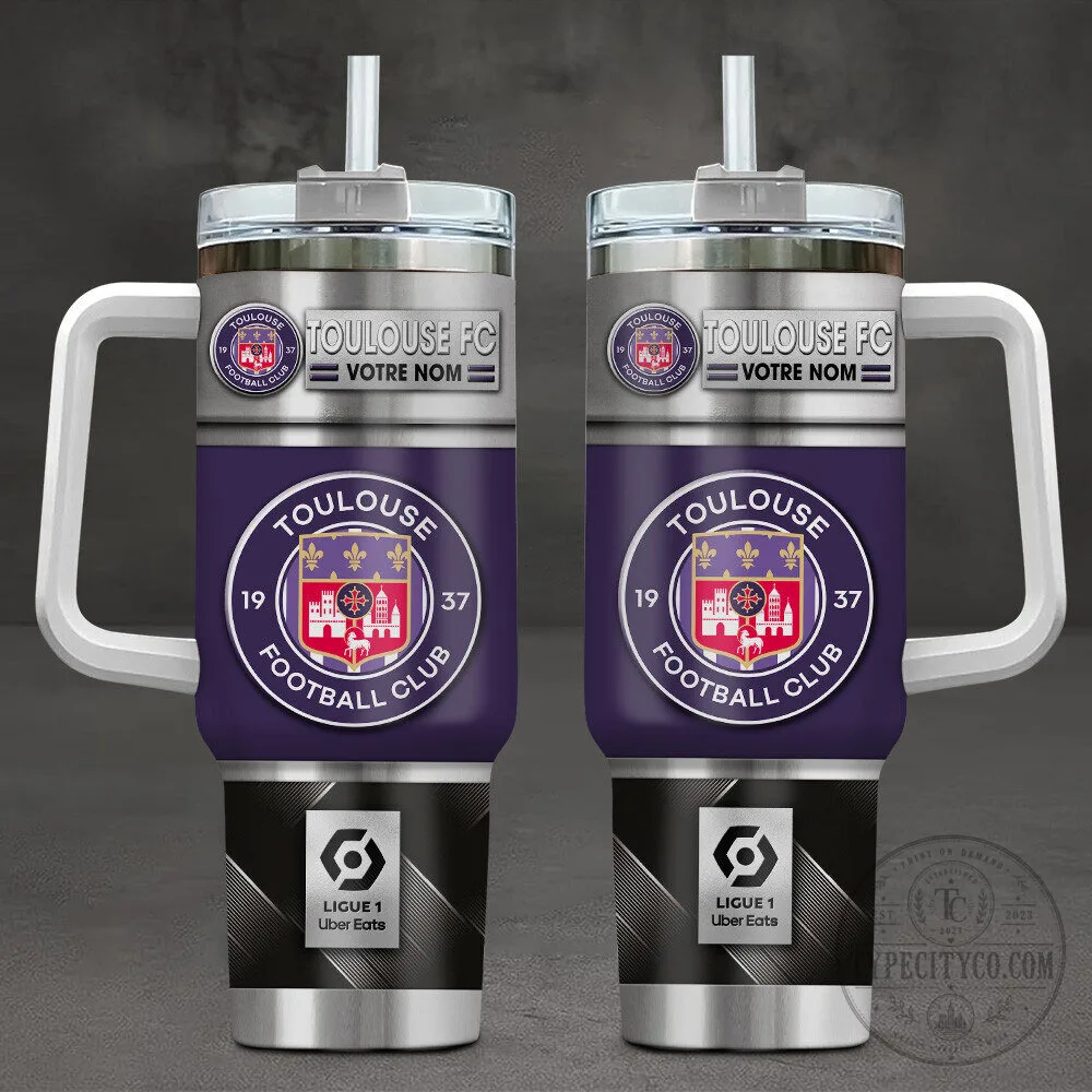 Toulouse Football Club Ligue 1 Uber Eats Stainless Steel Tumbler with Handle