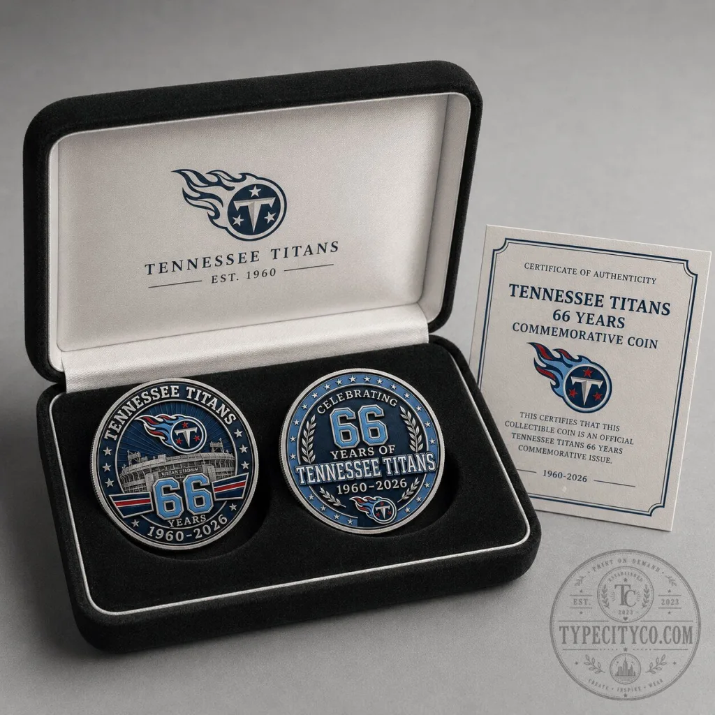 Tennessee Titans 66 Years Anniversary Commemorative Challenge Coin Tennessee Titans 66 Years Anniversary Commemorative Challenge Coin
