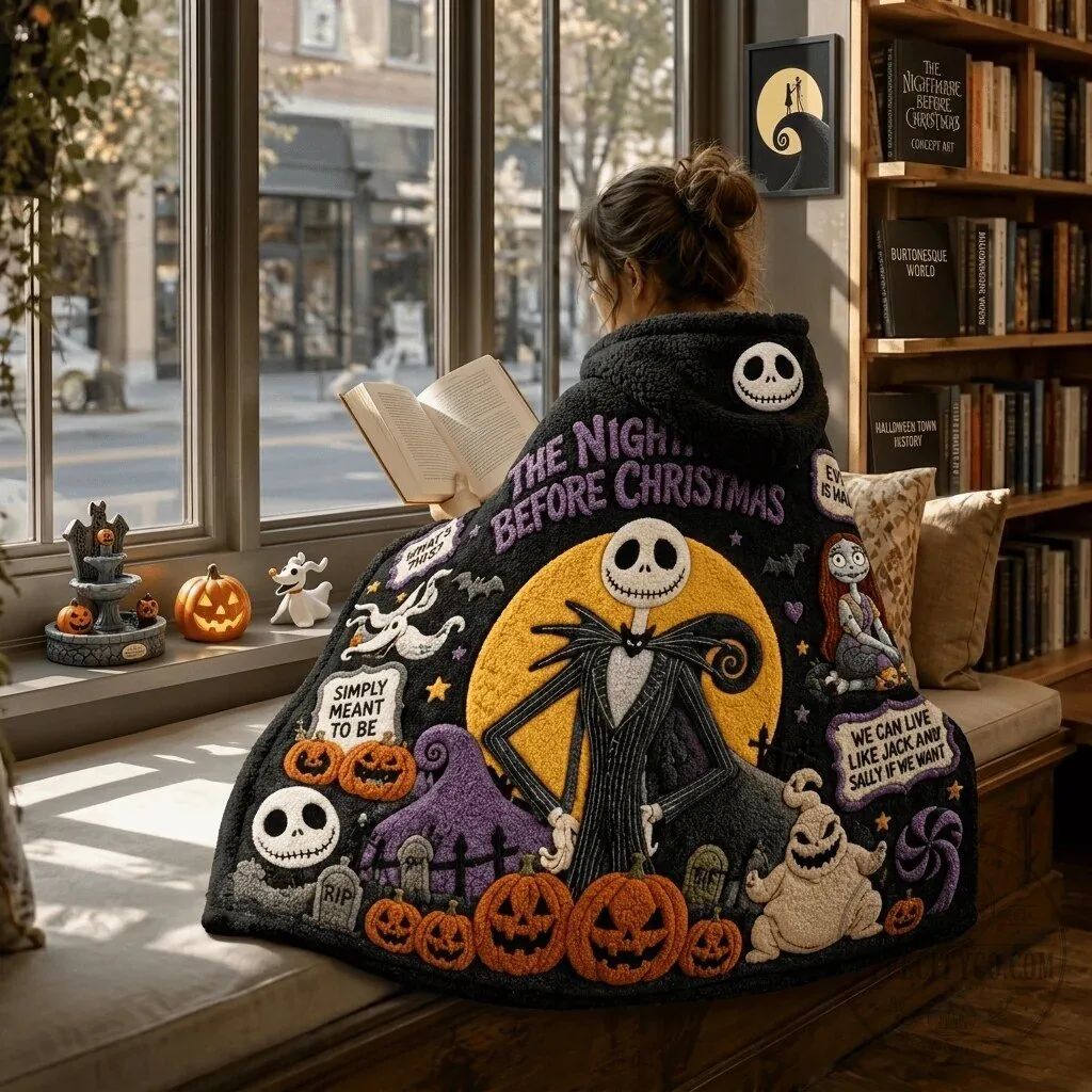 Jack Skellington Hooded Blanket from The Nightmare Before Christmas 8 Jack Skellington Hooded Blanket from The Nightmare Before Christmas