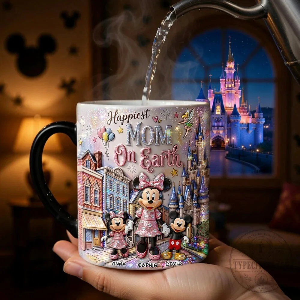 Happiest Mom On Earth Minnie Mouse Disney Castle Personalized Mug 9 Happiest Mom On Earth Minnie Mouse Disney Castle Personalized Mug