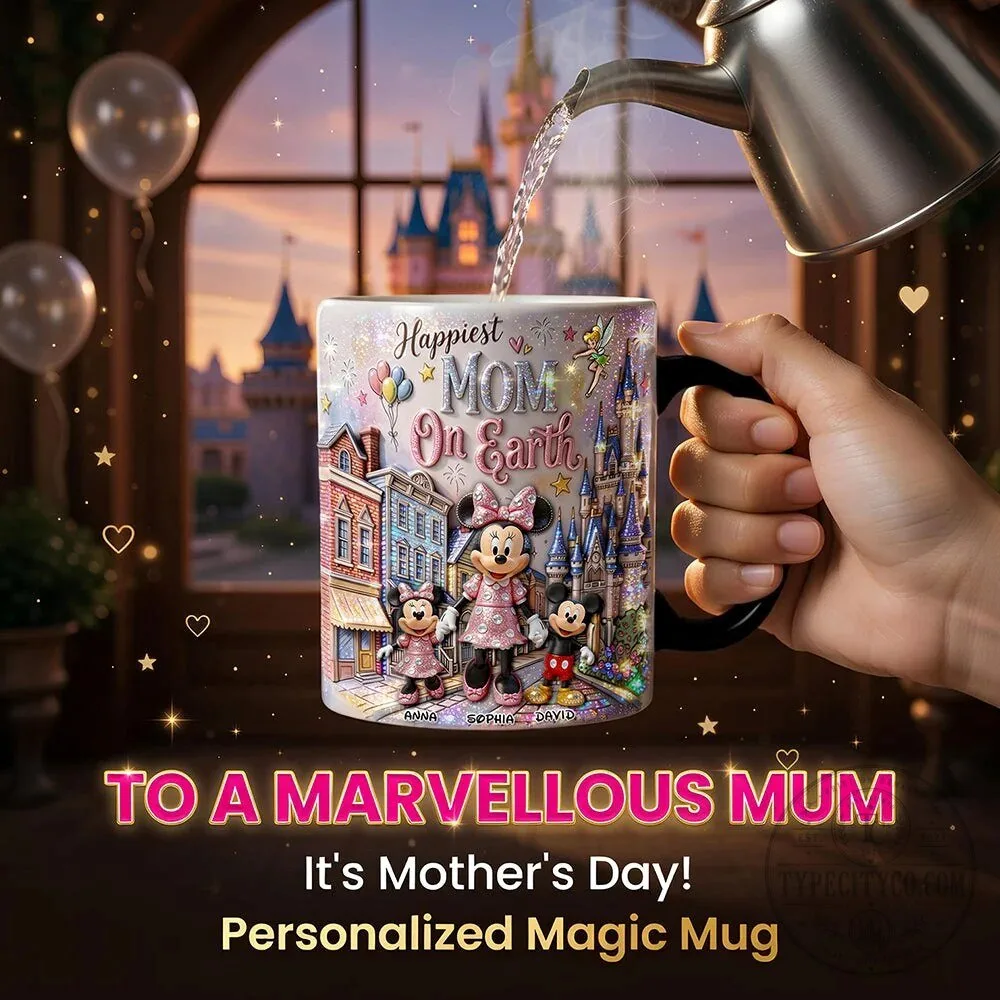 Happiest Mom On Earth Minnie Mouse Disney Castle Personalized Mug 10 Happiest Mom On Earth Minnie Mouse Disney Castle Personalized Mug