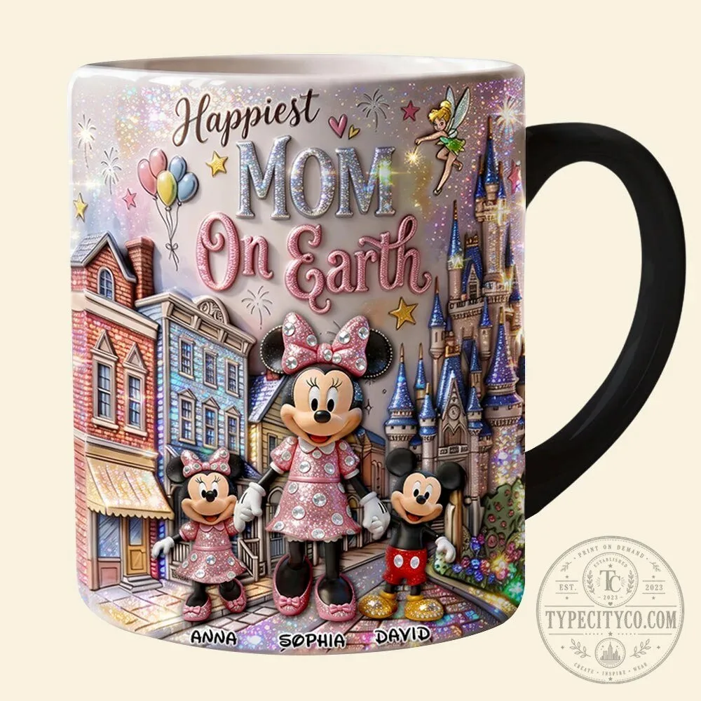 Happiest Mom On Earth Minnie Mouse Disney Castle Personalized Mug 11 Happiest Mom On Earth Minnie Mouse Disney Castle Personalized Mug