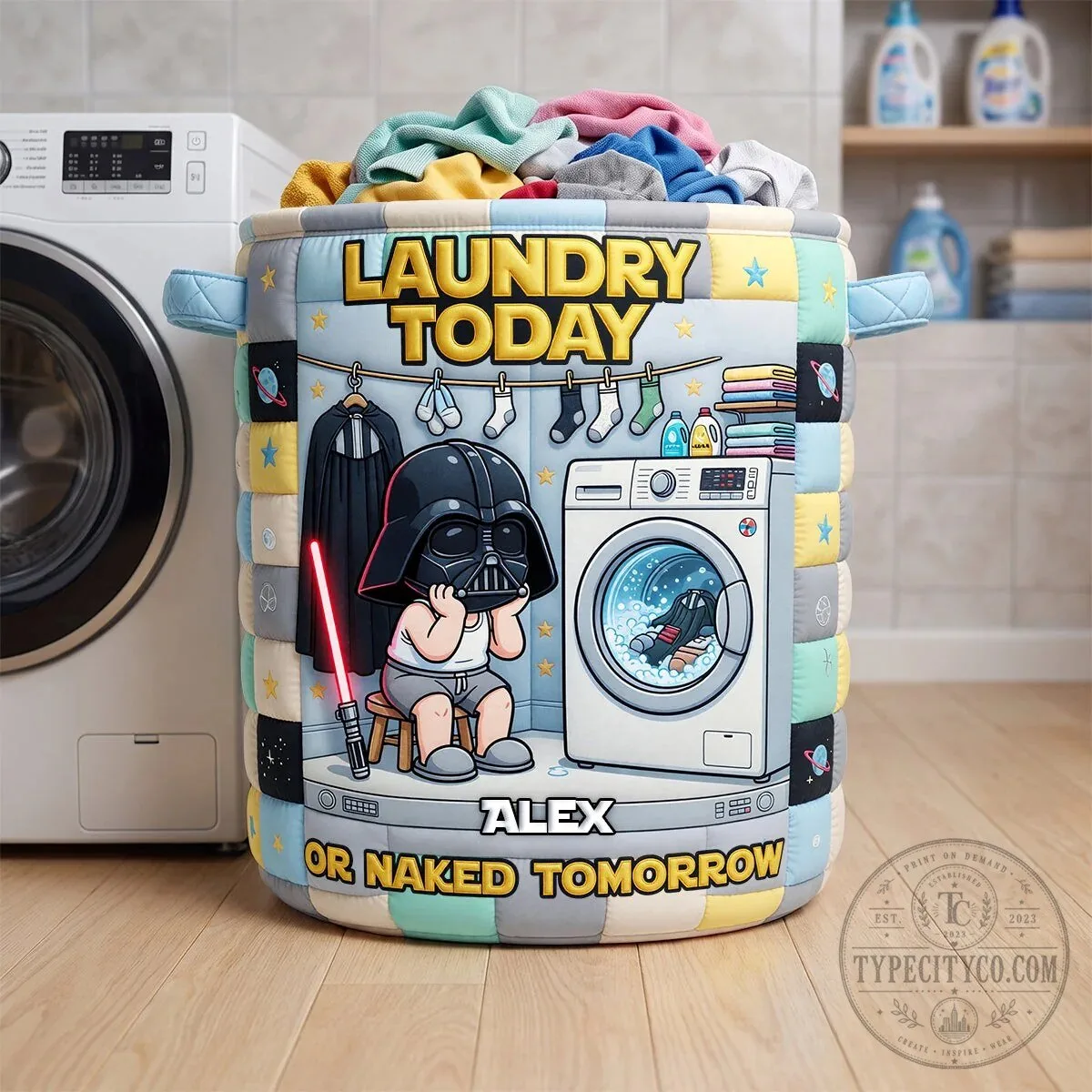 Darth Vader Laundry Today Or Naked Tomorrow Personalized Laundry Basket
