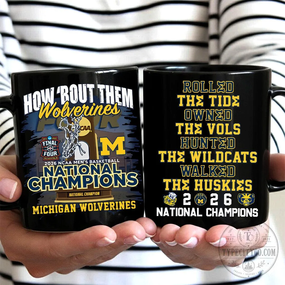 Michigan Wolverines 2026 NCAA Men's Basketball National Champions Black Ceramic Mug