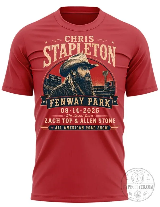 Fenway Park 2026 T-Shirt for Chris Stapleton's All-American Road Show Concert 8 Fenway Park 2026 T-Shirt for Chris Stapleton