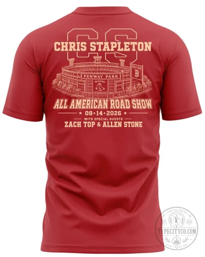 Fenway Park 2026 T-Shirt for Chris Stapleton's All-American Road Show Concert 9 Fenway Park 2026 T-Shirt for Chris Stapleton