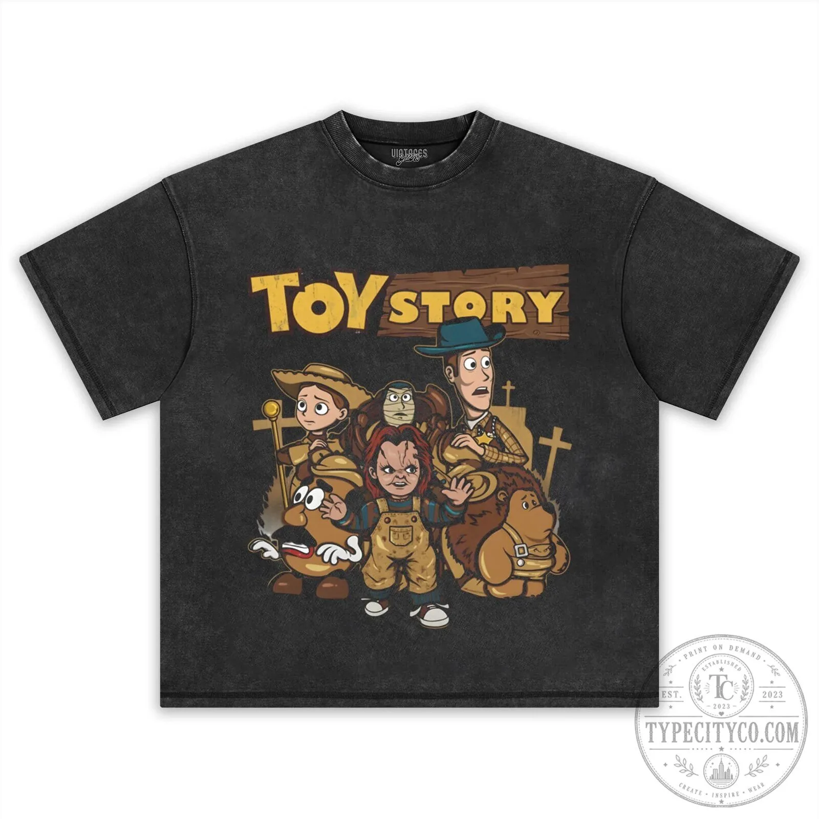 Toy Story Horror Halloween Characters Black Adult T-Shirt 15 Toy Story Horror Halloween Characters Black Adult T-Shirt