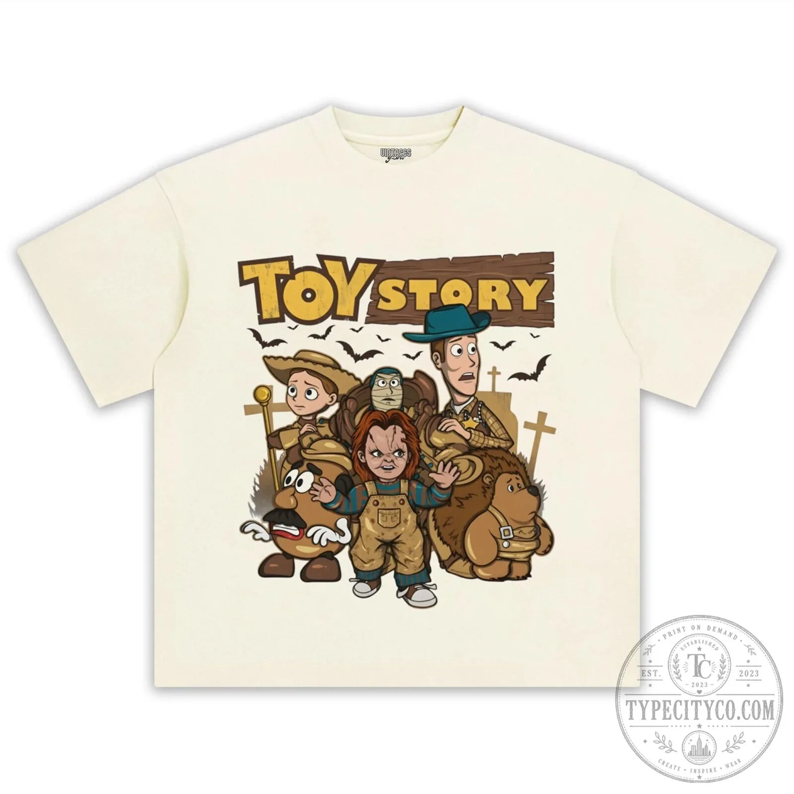 Toy Story Horror Halloween Characters Black Adult T-Shirt 17 Toy Story Horror Halloween Characters Black Adult T-Shirt