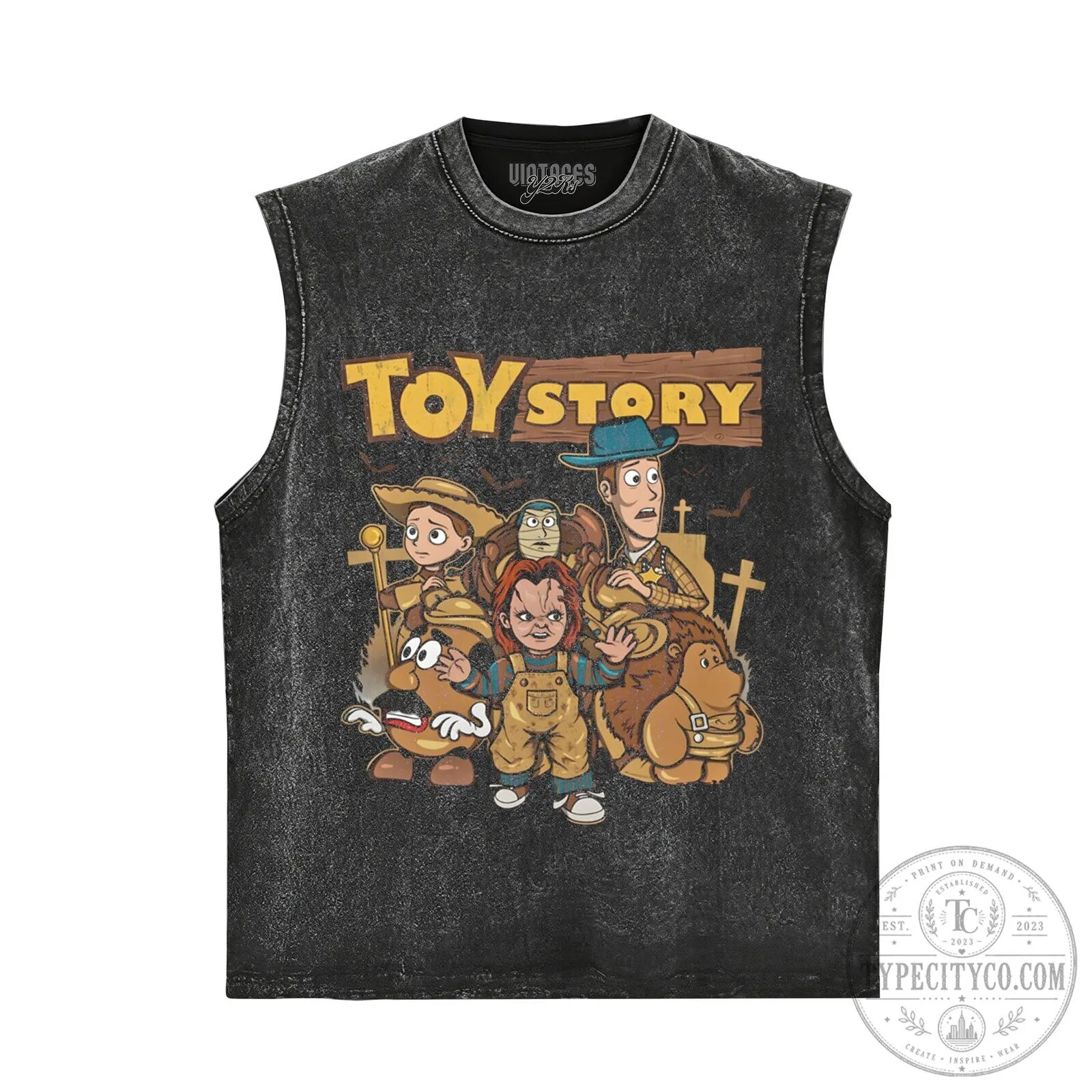 Toy Story Horror Halloween Characters Black Adult T-Shirt 18 Toy Story Horror Halloween Characters Black Adult T-Shirt