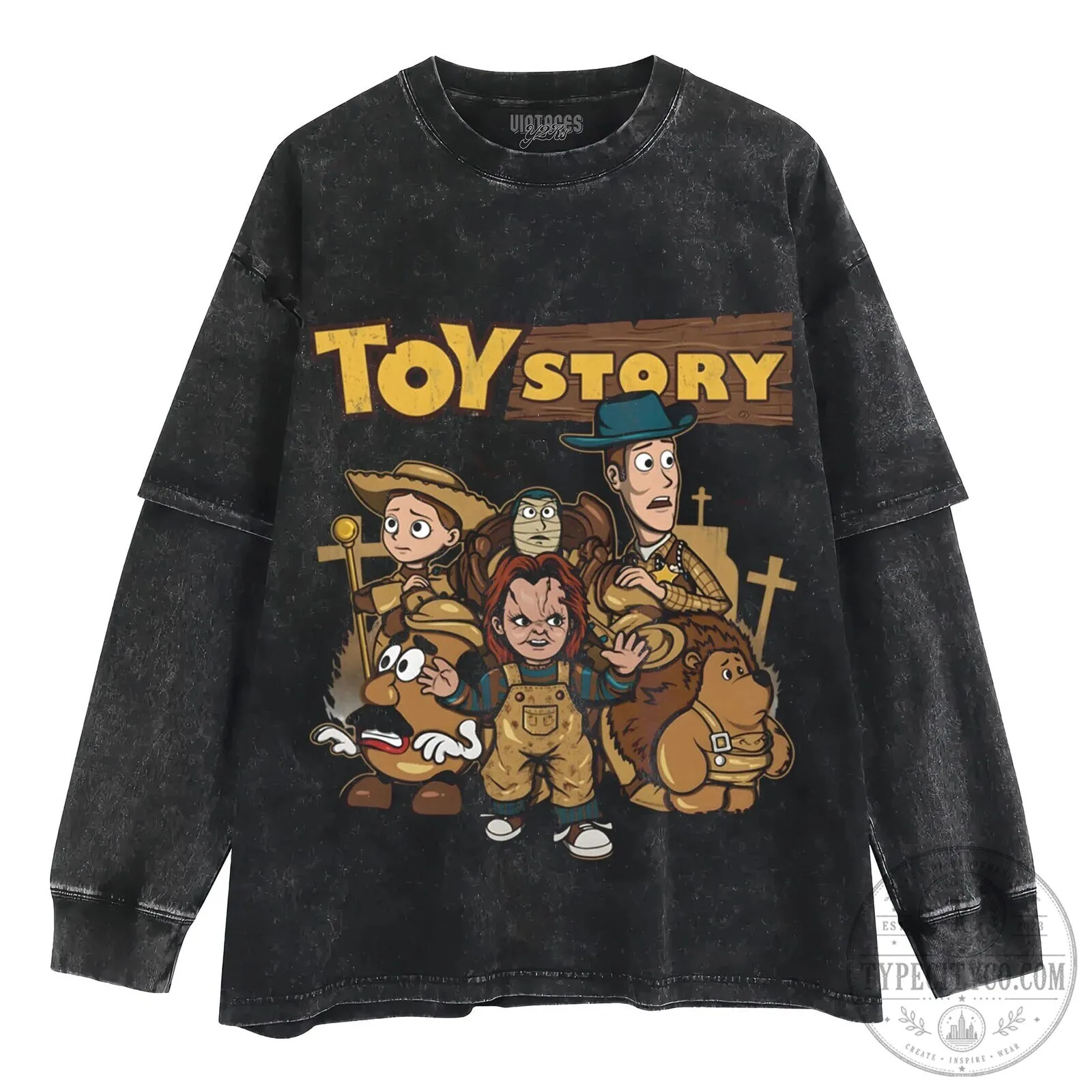 Toy Story Horror Halloween Characters Black Adult T-Shirt 19 Toy Story Horror Halloween Characters Black Adult T-Shirt