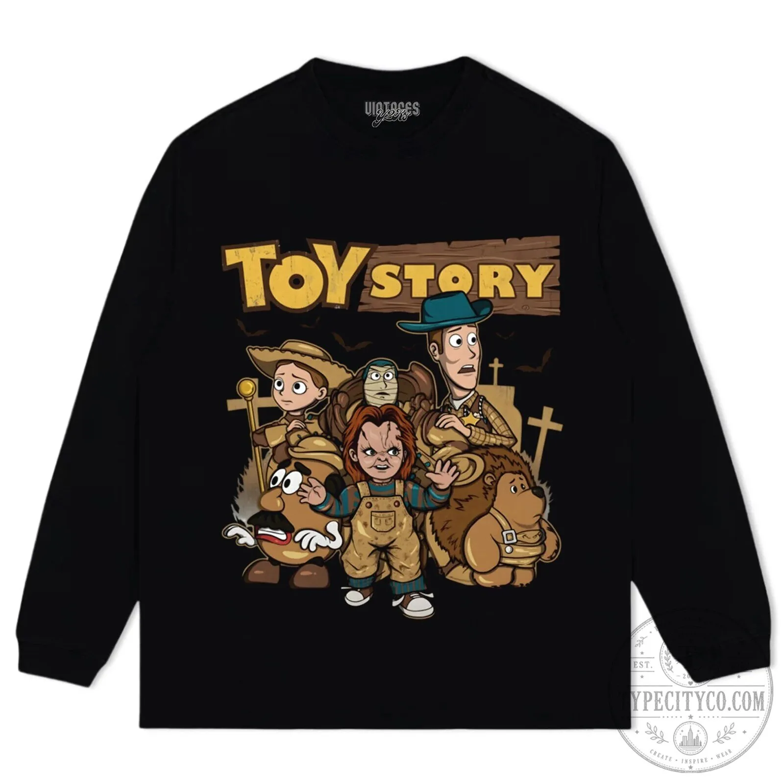 Toy Story Horror Halloween Characters Black Adult T-Shirt 20 Toy Story Horror Halloween Characters Black Adult T-Shirt