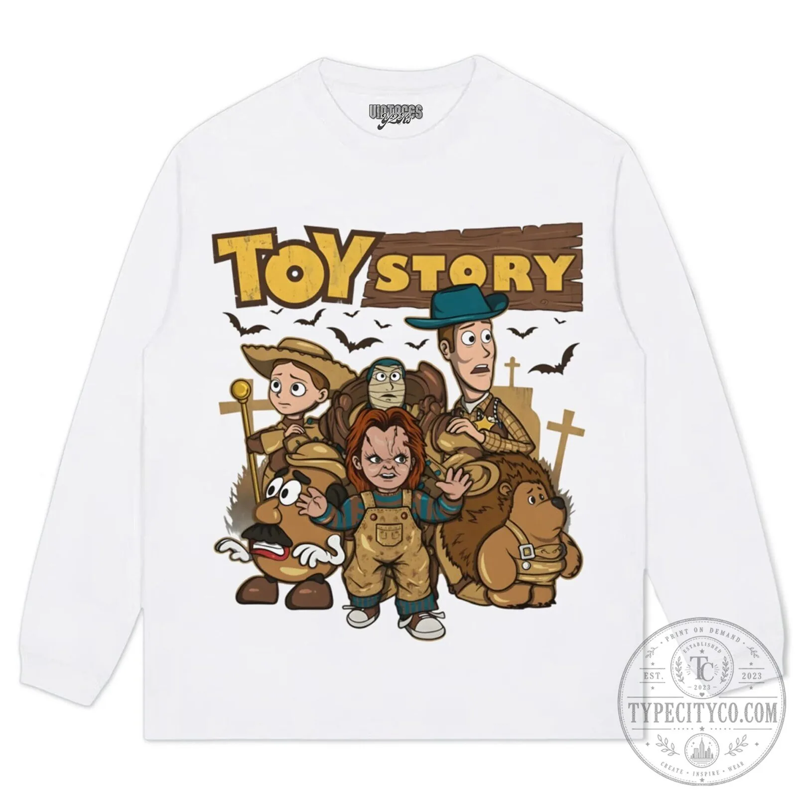 Toy Story Horror Halloween Characters Black Adult T-Shirt 22 Toy Story Horror Halloween Characters Black Adult T-Shirt