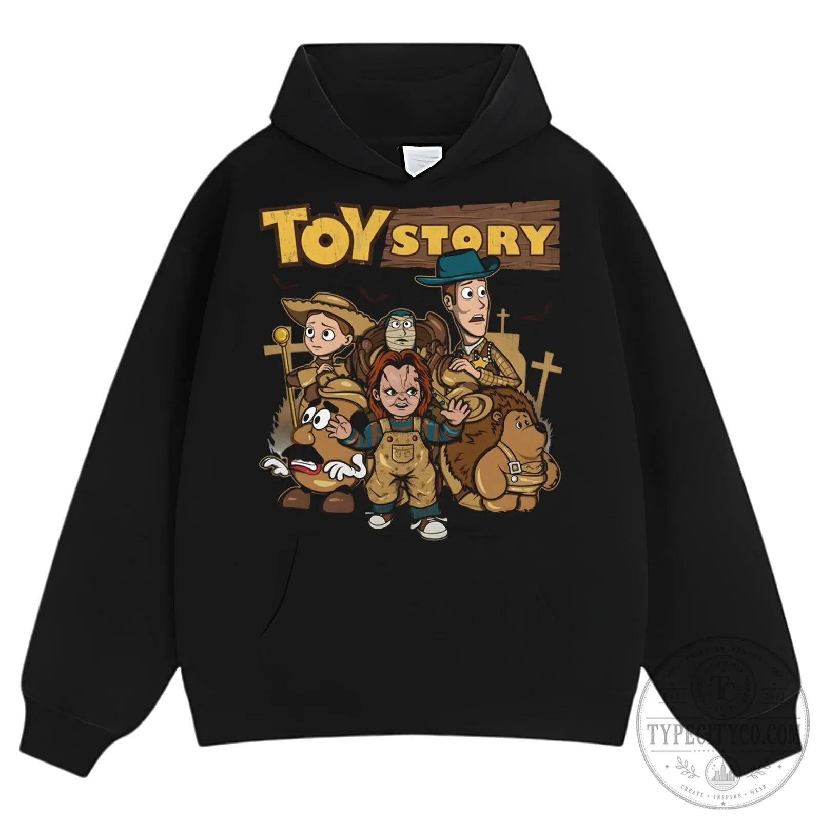 Toy Story Horror Halloween Characters Black Adult T-Shirt 23 Toy Story Horror Halloween Characters Black Adult T-Shirt