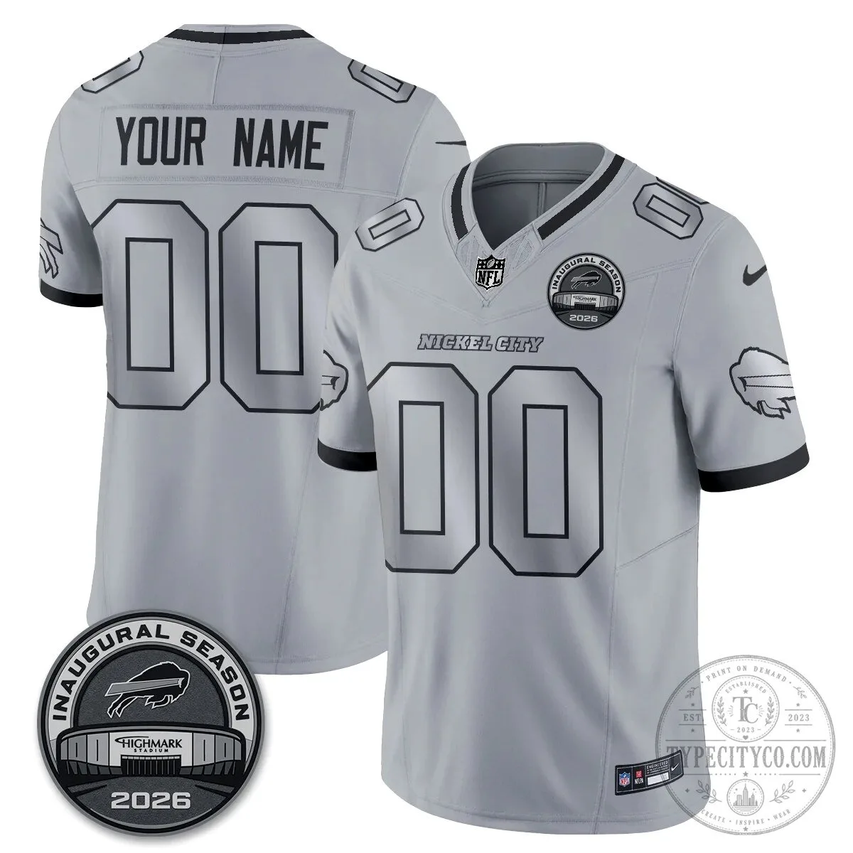 Buffalo Bills Nickel City Edition Inaugural Season Custom Football Jersey 7 Buffalo Bills Nickel City Edition Inaugural Season Custom Football Jersey
