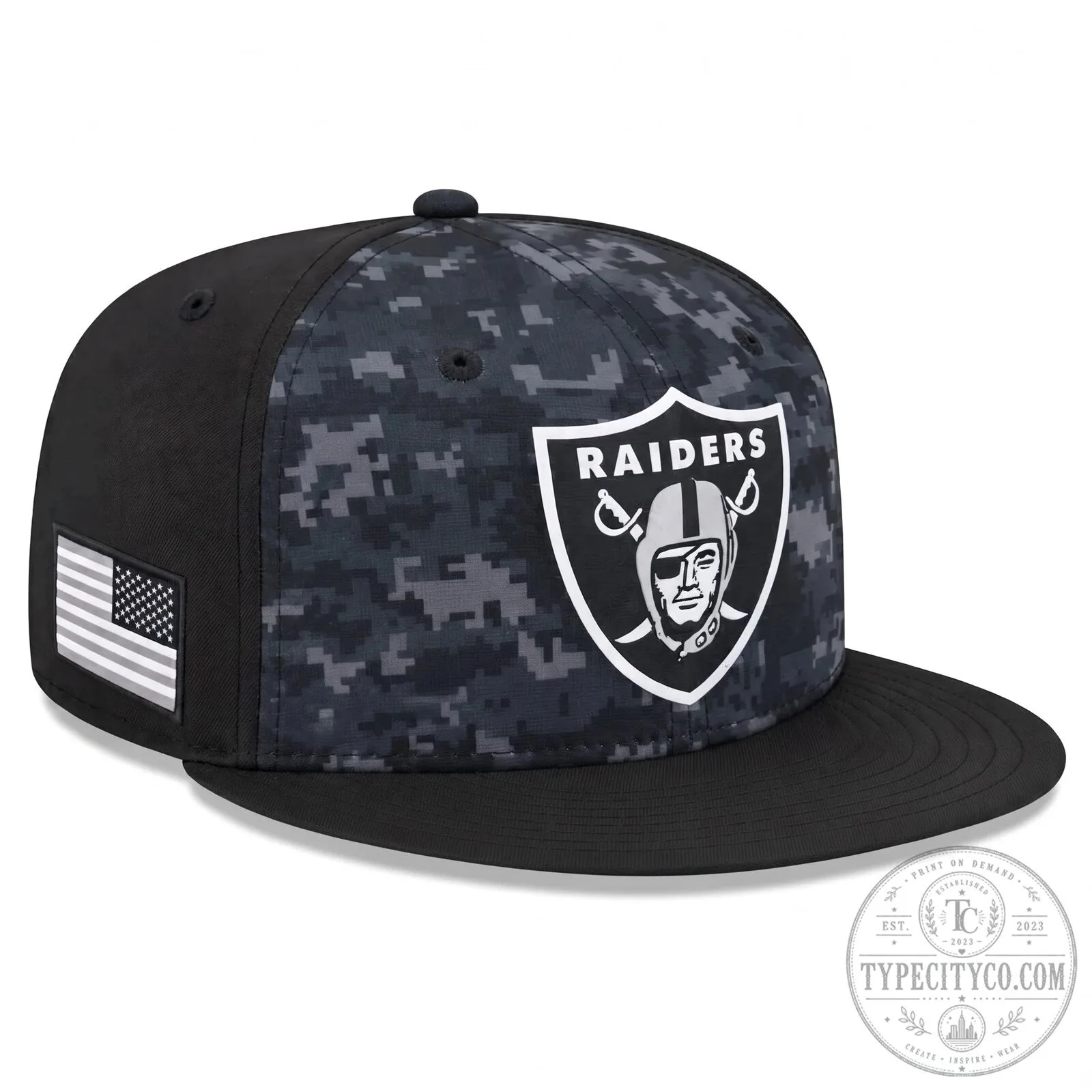 Digital Camouflage Snapback Hat for Las Vegas Raiders Salute To Service