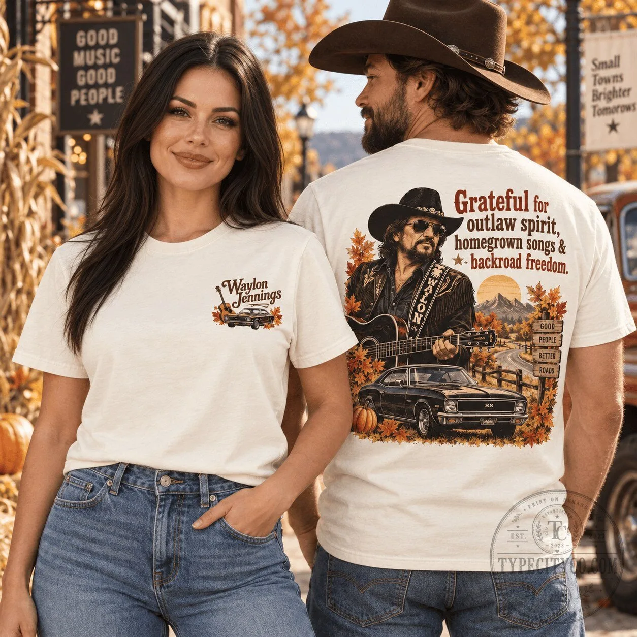 Waylon Jennings Outlaw Spirit Homegrown Songs Country Music T-Shirt