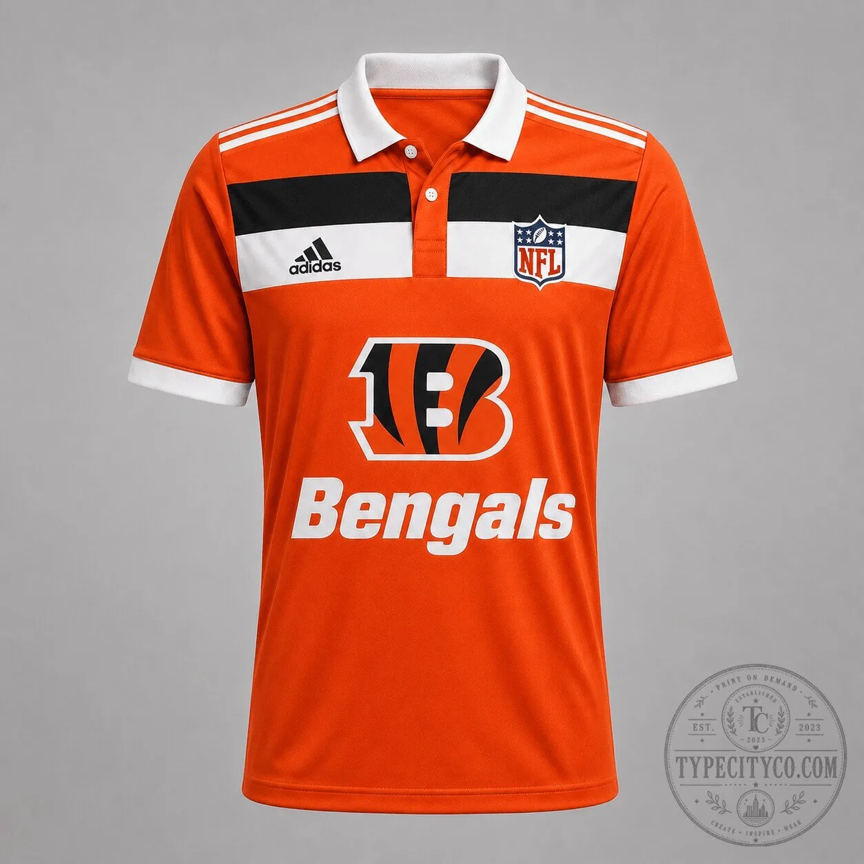 Cincinnati Bengals Adidas National Football League Orange Polo Shirt 5 Cincinnati Bengals Adidas National Football League Orange Polo Shirt