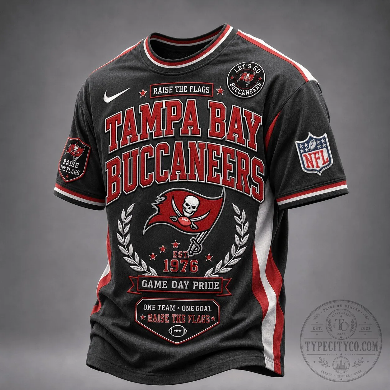 Tampa Bay Buccaneers Raise The Flags Game Day Pride Football Jersey