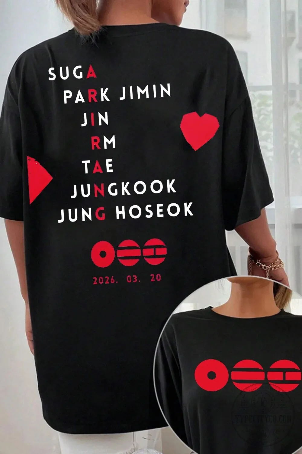 BTS Army Arirang T-Shirt, K-Pop Band Members Names Graphic Tee 15 BTS Army Arirang T-Shirt, K-Pop Band Members Names Graphic Tee