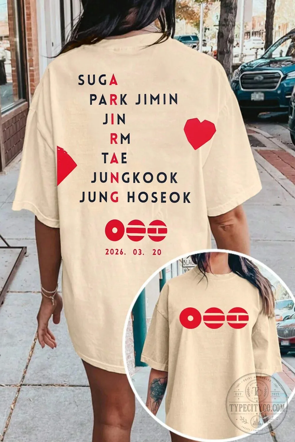BTS Army Arirang T-Shirt, K-Pop Band Members Names Graphic Tee 16 BTS Army Arirang T-Shirt, K-Pop Band Members Names Graphic Tee