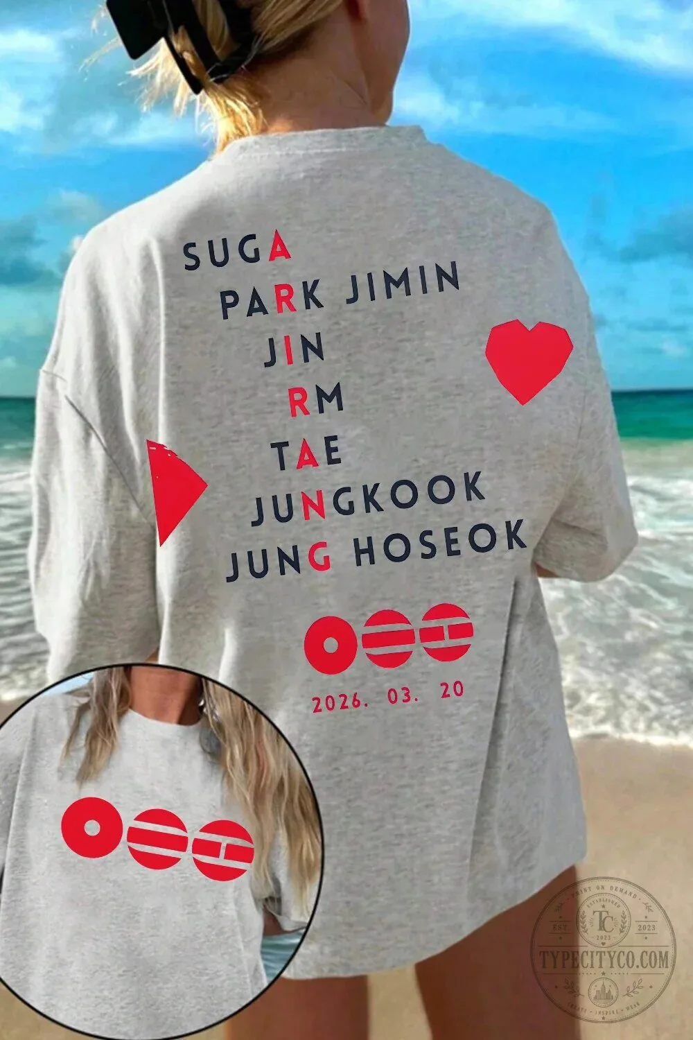 BTS Army Arirang T-Shirt, K-Pop Band Members Names Graphic Tee 18 BTS Army Arirang T-Shirt, K-Pop Band Members Names Graphic Tee