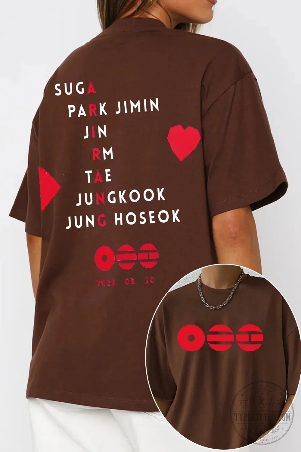 BTS Army Arirang T-Shirt, K-Pop Band Members Names Graphic Tee 19 BTS Army Arirang T-Shirt, K-Pop Band Members Names Graphic Tee
