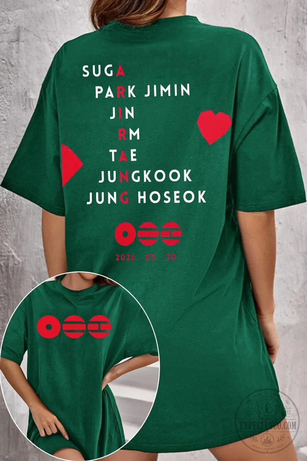 BTS Army Arirang T-Shirt, K-Pop Band Members Names Graphic Tee 20 BTS Army Arirang T-Shirt, K-Pop Band Members Names Graphic Tee