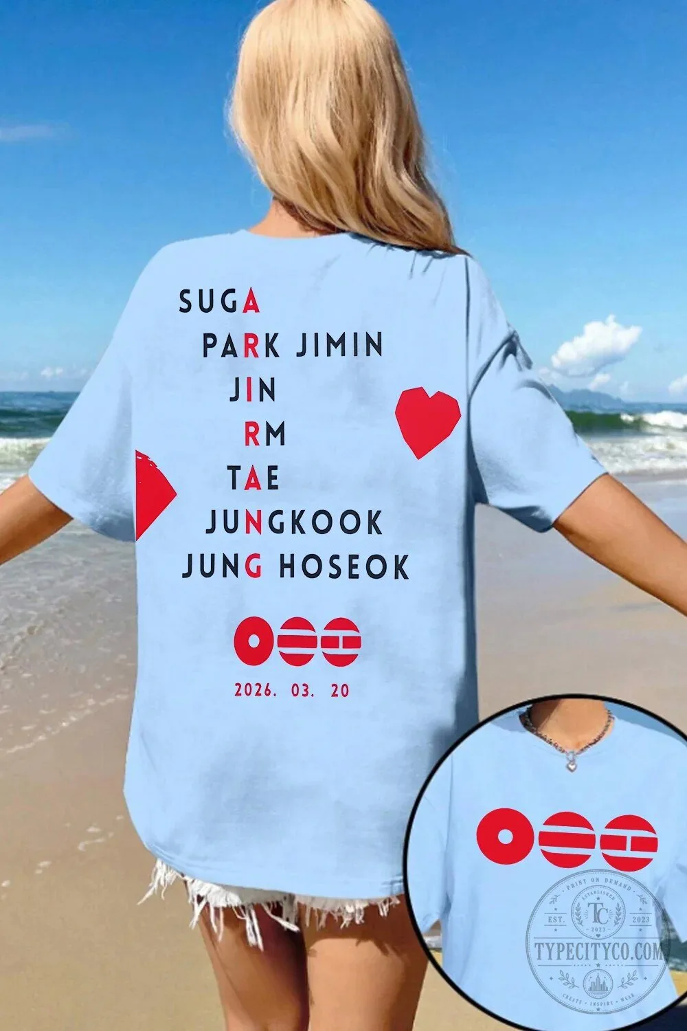 BTS Army Arirang T-Shirt, K-Pop Band Members Names Graphic Tee 23 BTS Army Arirang T-Shirt, K-Pop Band Members Names Graphic Tee