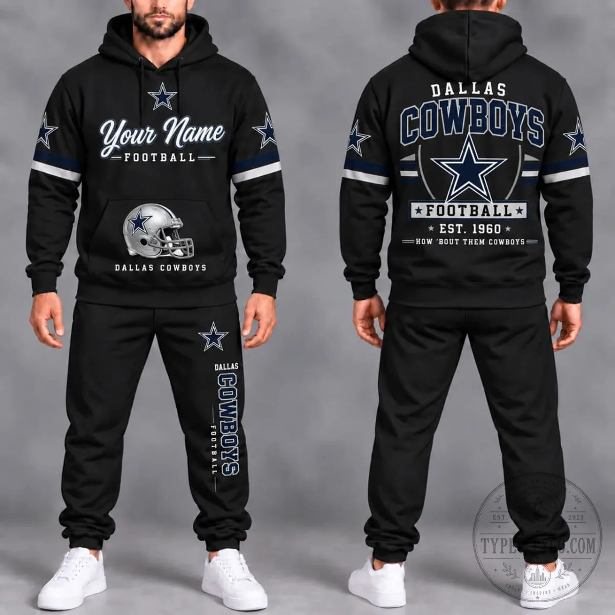 Dallas Cowboys Football Personalized Hoodie and Jogger Set for Men