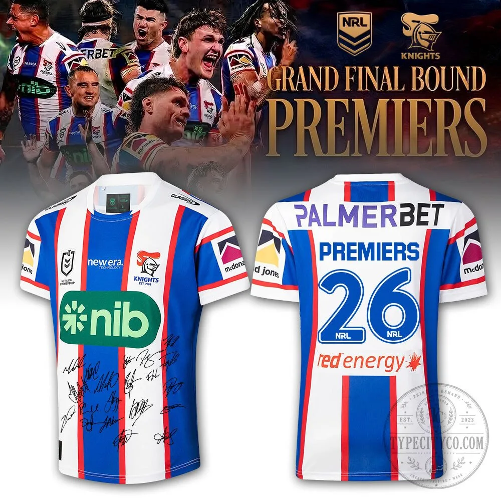 Newcastle Knights 2026 NRL Premiers Grand Final Bound Rugby League Jersey