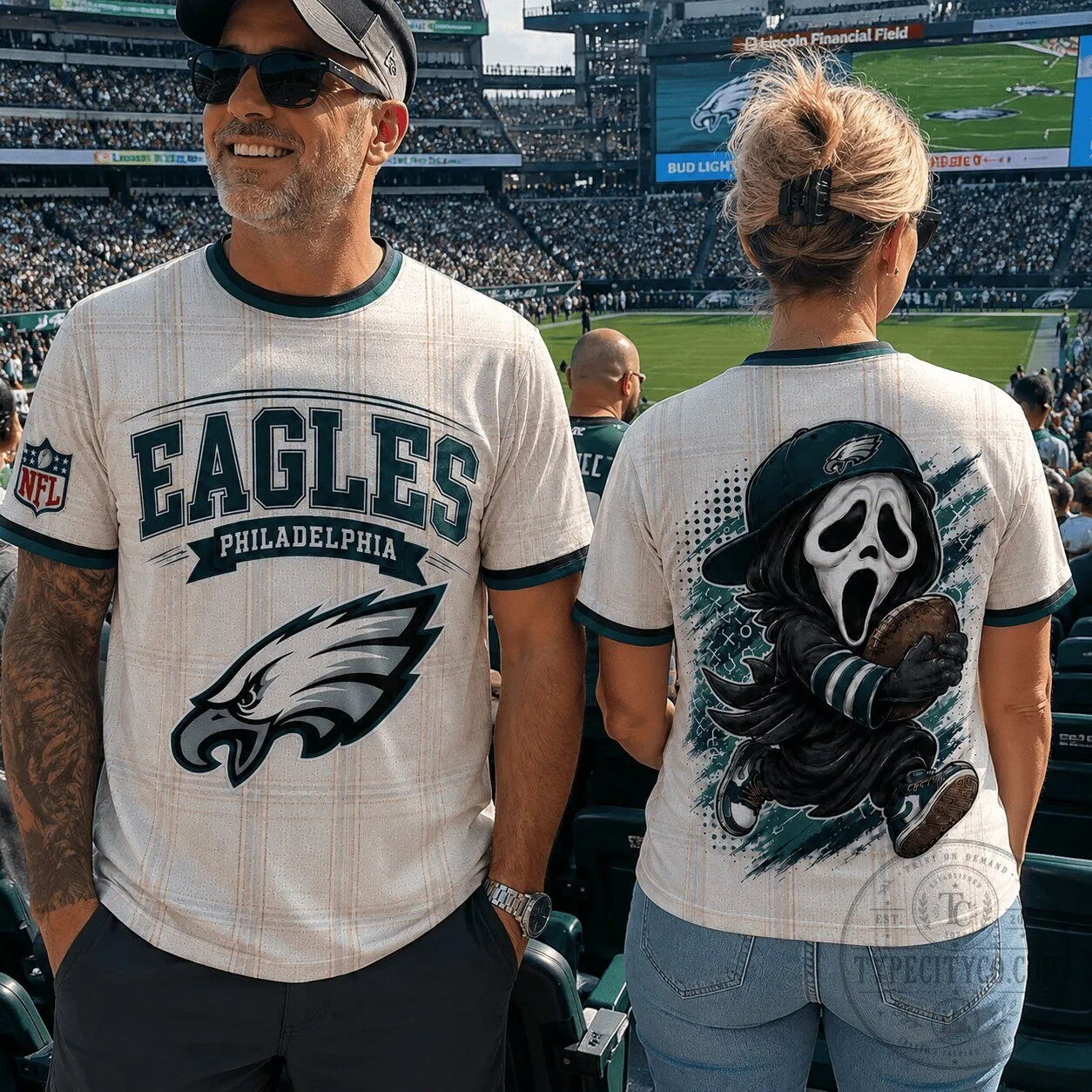 Philadelphia Football Eagles Ghostface Running Funny Game Day T-Shirt