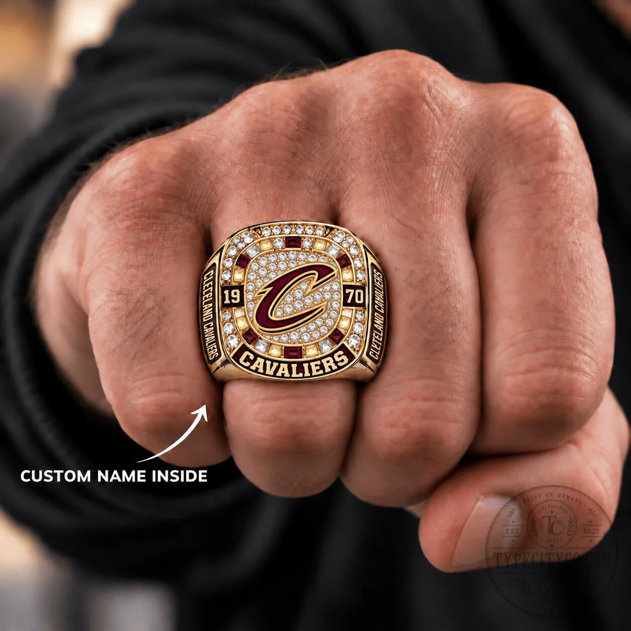 Cleveland Cavaliers NBA Championship Ring Custom Name Engraved Fan Jewelry