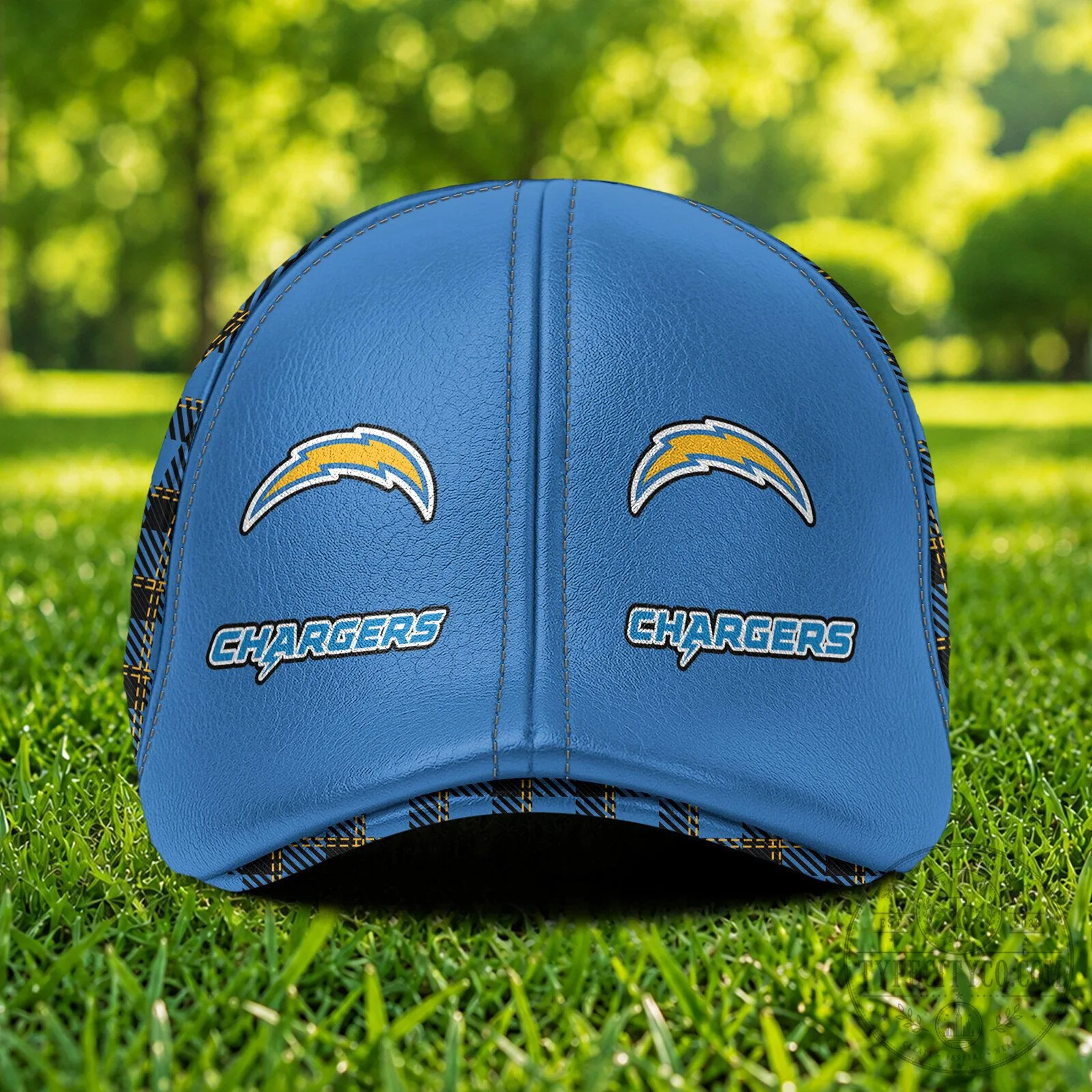 Los Angeles Chargers NFL Ivy Cap Hat with Plaid Pattern and Custom Name 10 Los Angeles Chargers NFL Ivy Cap Hat with Plaid Pattern and Custom Name
