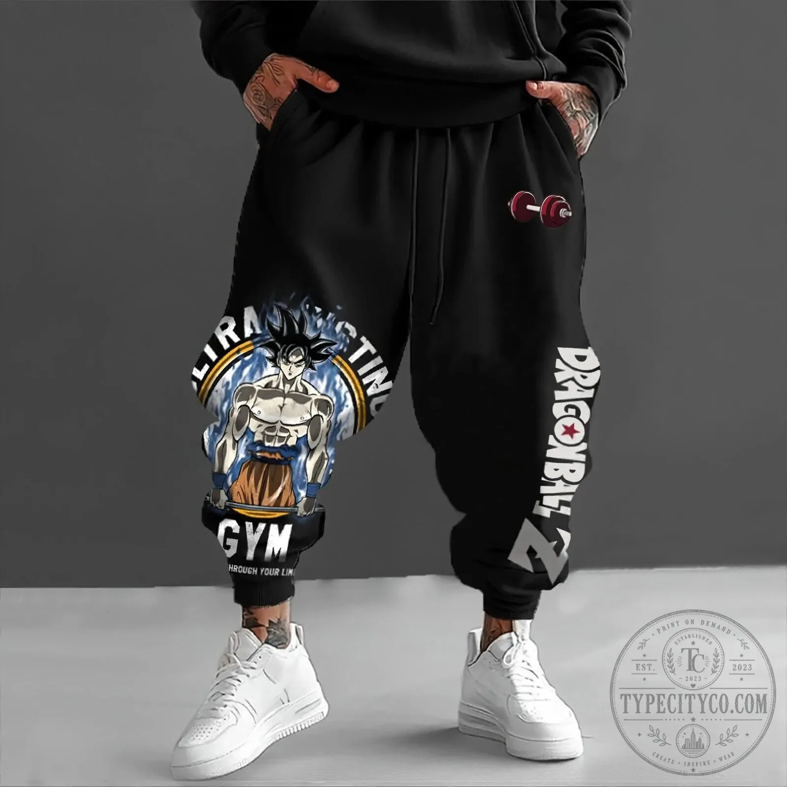 Dragon Ball Z Goku Super Saiyan Gym Training Jogger Pants