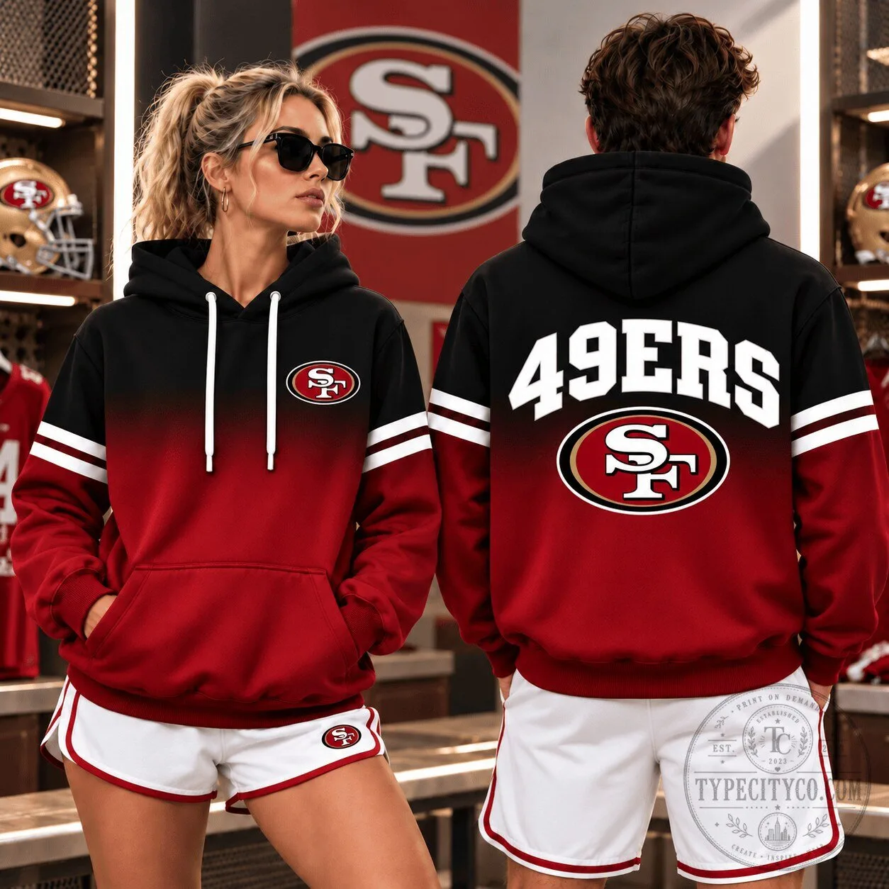 San Francisco 49ers NFL Team Color Block Game Day Hoodie