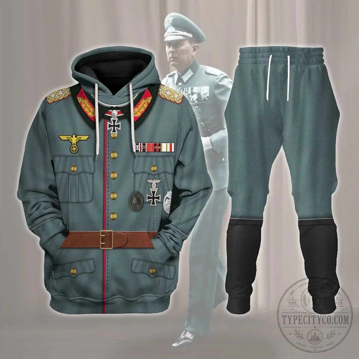World War II German General Leo Geyr Von Schweppenburg Panzer Group West Hoodie