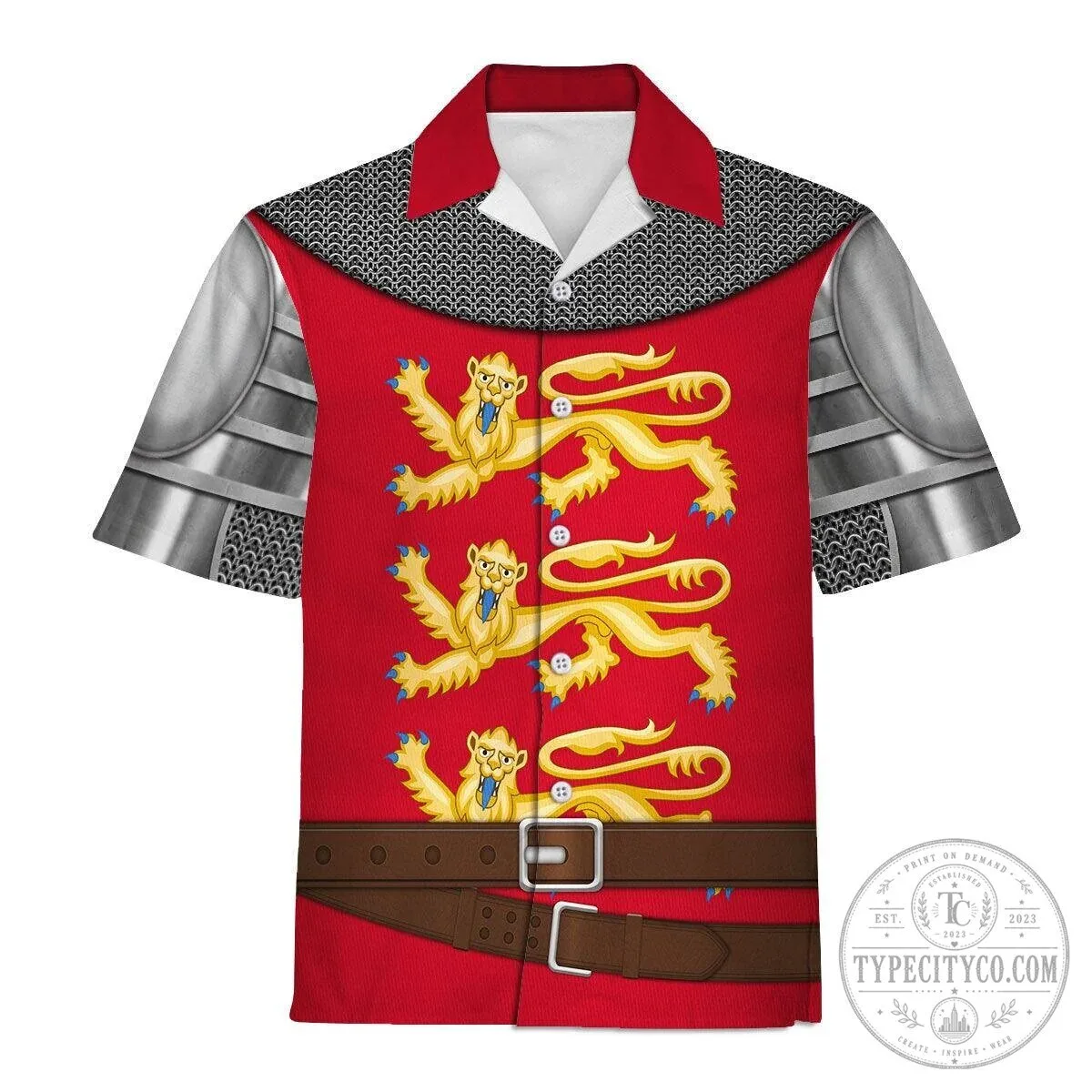 Hoodie Featuring Royal Heraldry Costume of Richard the Lionheart Knight 22 Hoodie Featuring Royal Heraldry Costume of Richard the Lionheart Knight