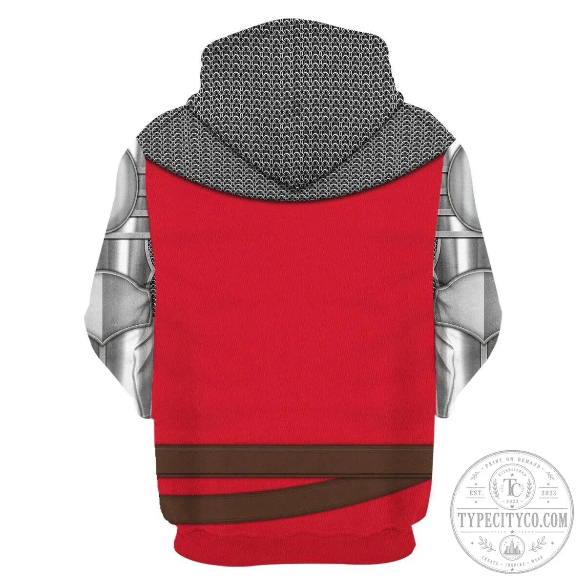 Hoodie Featuring Royal Heraldry Costume of Richard the Lionheart Knight 23 Hoodie Featuring Royal Heraldry Costume of Richard the Lionheart Knight