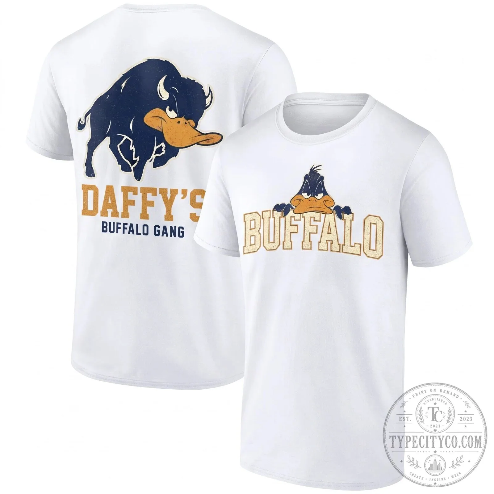 Daffy Duck Buffalo Gang Cartoon Character Black T-Shirt 11 Daffy Duck Buffalo Gang Cartoon Character Black T-Shirt