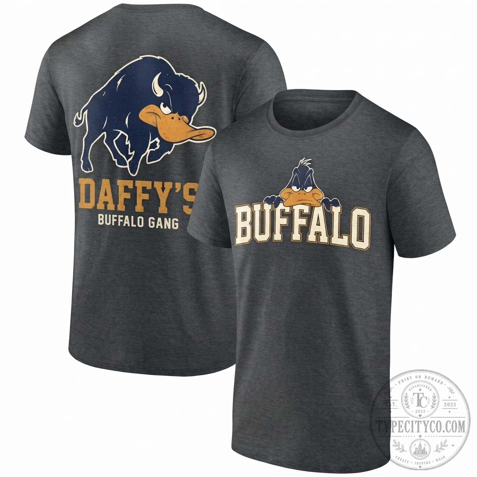 Daffy Duck Buffalo Gang Cartoon Character Black T-Shirt 14 Daffy Duck Buffalo Gang Cartoon Character Black T-Shirt